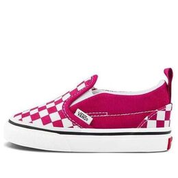 Кроссовки old skool v toddler red/white checkboard Vans, красный vn0a3488xoc | red/white