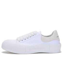 Кроссовки deck skate plimsoll lace up 'white white' Alexander McQueen, белый 654594w4mv79000 | white/white/white
