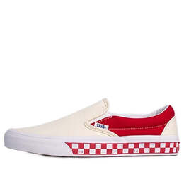 Кроссовки classic slip-on 'checker - racing red' Vans, красный vn0a38f7owm | red/white
