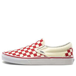 Кроссовки classic slip-on 'checkerboard red' Vans, красный vn0a38f7p0t | red/white