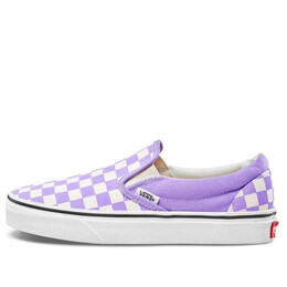 Кроссовки classic slip-on 'checkerboard - violet tulip' Vans, белый vn0a38f7vlx | white/purple