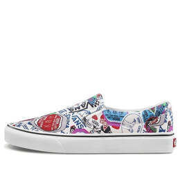 Кроссовки classic slip-on 'sticker mash up' Vans, белый vn0a38f7vfv | white