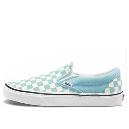 Кроссовки classic slip-on 'aqua haze checkerboard' Vans, синий vn0a38f7vlu | blue/white