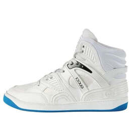 Кроссовки basket breathable wear-resistant non-slip high 'white blue' Gucci, белый 661301-2sha0-9014 | white demetra