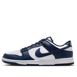 Кроссовки dunk low 'white midnight navy' Nike, белый hf5441-107 | white/midnight navy/white