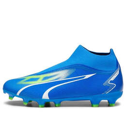 Кроссовки ultra match+ laceless fg/ag 'ultra blue white green' Puma, синий 107511-03 | ultra blue/white/green