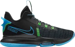 Кроссовки Nike LeBron Witness 5 'Black Light Blue Fury', черный cq9380 004 | black