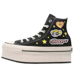 Кроссовки chuck taylor all star chunkyline hi 'the powerpuff girls black' Converse, черный 31312821 | black/egret