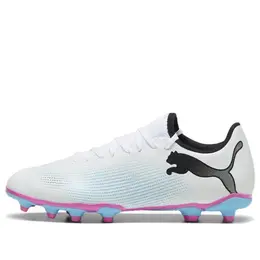 Кроссовки future 7 play fg/ag 'white black pink' Puma, белый 107723-01 | puma white/puma black/poison pink