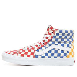 Кроссовки sk8-hi 'multicolor checkerboard' Vans, красный vn0a38gevlv | redyellowblue