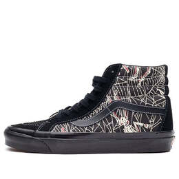 Кроссовки sk8-hi 38 dx 'anaheim factory og - black spider web' Vans, черный vn0a38gf1jj | black/white/red