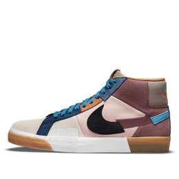 Кроссовки zoom blazer mid premium sb 'mosaic pack - dark wine' Nike, мультиколор da8854-600 | dark wine/pink oxford/cashmere/black