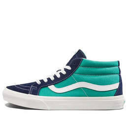 Кроссовки sk8-mid reissue black-green 'blue green' Vans, синий vn0a391ftet | blue/green