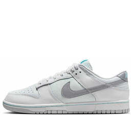 Кроссовки dunk low retro se 'winter storm' Nike, белый hq3619-121 | summit white/metallic silver/glacier ice/vast grey