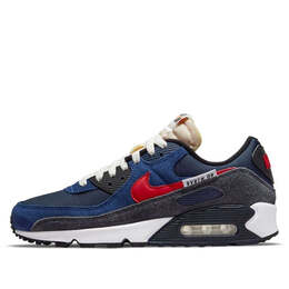 Кроссовки air max 90 se 'running club - deep royal' Nike, синий dc9336-400 | deep royal/university red/black/obsidian