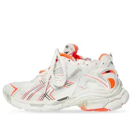 Кроссовки runner sneakers 'white fluo orange mesh and nylon' Balenciaga, белый 677402w3rbm9770 | white/orange/black