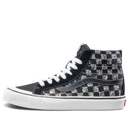 Кроссовки sk8-hi checkboard grey/black Vans, черный vn0a3mv1vfz | black/white
