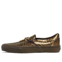 Кроссовки needles x vault classic slip-on v 'animal print - brown' Vans, коричневый vn0a3qxy2gu | brown