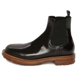 Кроссовки shiny leather chelsea boots 'black brown' Alexander McQueen, черный 683568whz8c1452 | black/brown