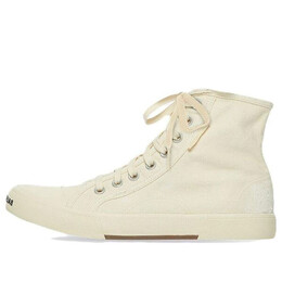 Кроссовки paris high top sneakers 'white destroyed cotton and white sole' Balenciaga, белый 688752w3rc49090 | white/black