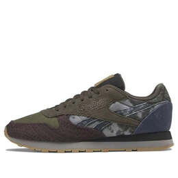 Кроссовки classic leather 'recreational activities' Reebok, мультиколор ie4104 | grout/lush earth/smoky indigo