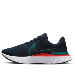 Кроссовки react infinity run flyknit 3 'obsidian bright spruce' Nike, мультиколор dh5392-401 | obsidian/white/light crimson/bright spruce