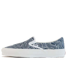 Кроссовки kith x vault og classic slip-on lx 'paisley' Vans, синий vn0a45jk6cc | blue/white