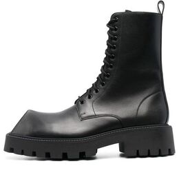 Кроссовки rhino 25mm lace up boots 'black smooth calfskin' Balenciaga, черный 712638wbb501000 | black