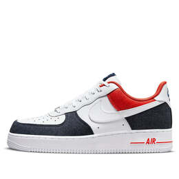 Кроссовки air force 1 '07 lx 'white red denim' Nike, белый dj5174-100 | white/blue/red