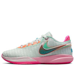 Кроссовки lebron 20 'time machine' Nike, зеленый dj5423-300 | light green/pink
