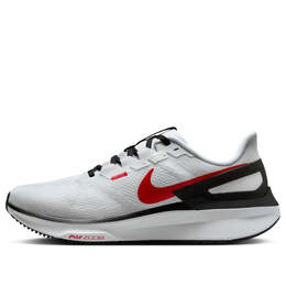 Кроссовки air zoom structure 25 'white black fire red' Nike, белый dj7883-106 | white/black/light smoke grey/fire red