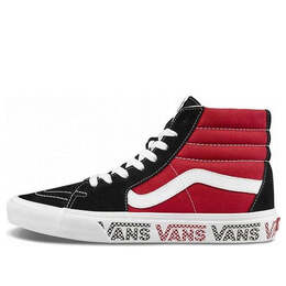 Кроссовки sk8-hi sidewall logo black racing red suede skate shoes 'black racing red' Vans, черный vn0a4bv6sxx | black/racing red
