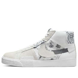 Кроссовки zoom blazer mid premium sb 'paisley pack - floral' Nike, белый dm0859-100 | white/smoke grey/pure platinum