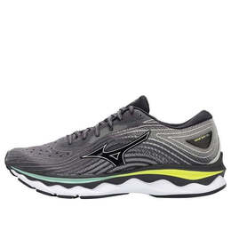 Кроссовки wave sky 6 'gray white black' Mizuno, серый j1gc220204 | gray/white/black/yellow/green
