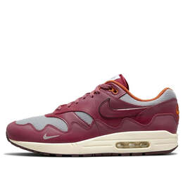 Кроссовки x patta air max 1 'rush maroon' Nike, серебряный do9549-001 | metallic silver/rush maroon