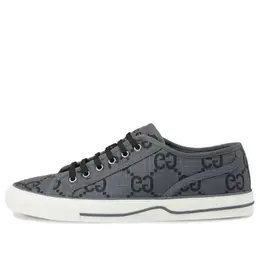 Кроссовки tennis 1977 'gg monogram grey black' Gucci, серый 771461-factd-1144 | dark grey/black