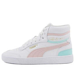 Кроссовки ralph sampson mid k mid-top sneakers white/pink/blue Puma, белый 373810-03 | white/pink/blue
