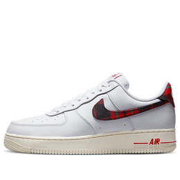 Кроссовки air force 1 '07 lv8 'tartan plaid' Nike, белый dv0789-100 | white/univ red-stadium green-pale ivory-black