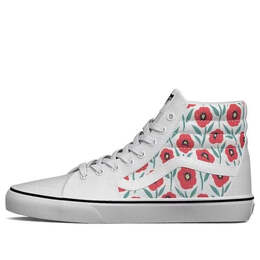 Кроссовки flowers sk8-hi sneakers multicolor white Vans, белый vn0a5hxv891 | white