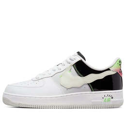Кроссовки air force 1 low '07 lv8 'pop art - white' Nike, белый dv1229-111 | white/black/green