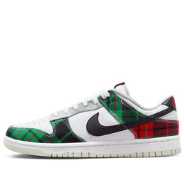 Кроссовки dunk low premium 'tartan plaid' Nike, белый dv0827-100 | white/black-white-university red-stadium grey-light silver