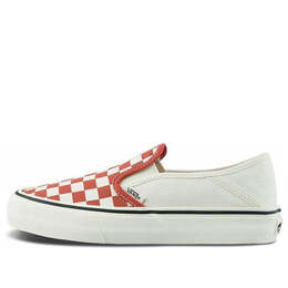 Кроссовки slip-on chessboard red/white Vans, белый vn0a5hyqa02 | white/red