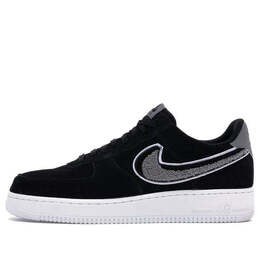 Кроссовки air force 1 '07 lv8 'chenille swoosh' Nike, черный 823511-014 | black/white/cool grey