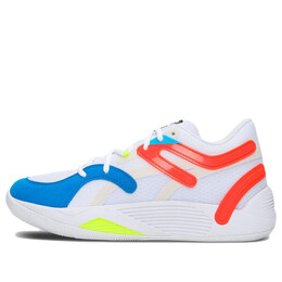Кроссовки trc blaze court 'white cherry tomato' Puma, белый 376582-01 | white/blue/orange