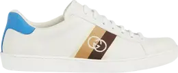 Кроссовки Gucci Ace Interlocking G - White Blue, синий 650992 1xgm0 9061 | interlocking g - white blue