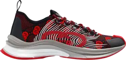 Кроссовки Gucci Run Sneaker Black Red, черный 680900 usn10 8490 | black red