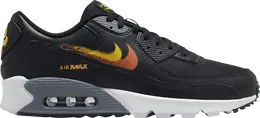 Nike Кроссовки Air Max 90 'Spray Paint Swoosh - Black Gold Orange', черный fj4229 001 | black