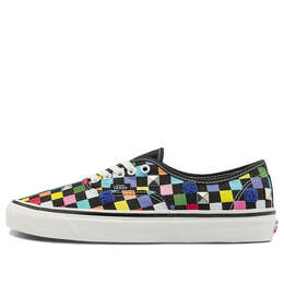 Кроссовки authentic 44 dx low tops casual skateboarding shoes white multi-color printing 'white blue yellow' Vans, белый vn0a5kx4awc | black/