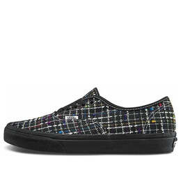 Кроссовки authentic retro casual skate shoes black white grid printing Vans, черный vn0a5ks96sw | black/multi-color