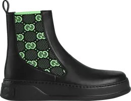 Кроссовки Gucci Boot GG Jersey - Black Neon Green, зеленый 718713 aaa8l 1065 | gg jersey - black neon green